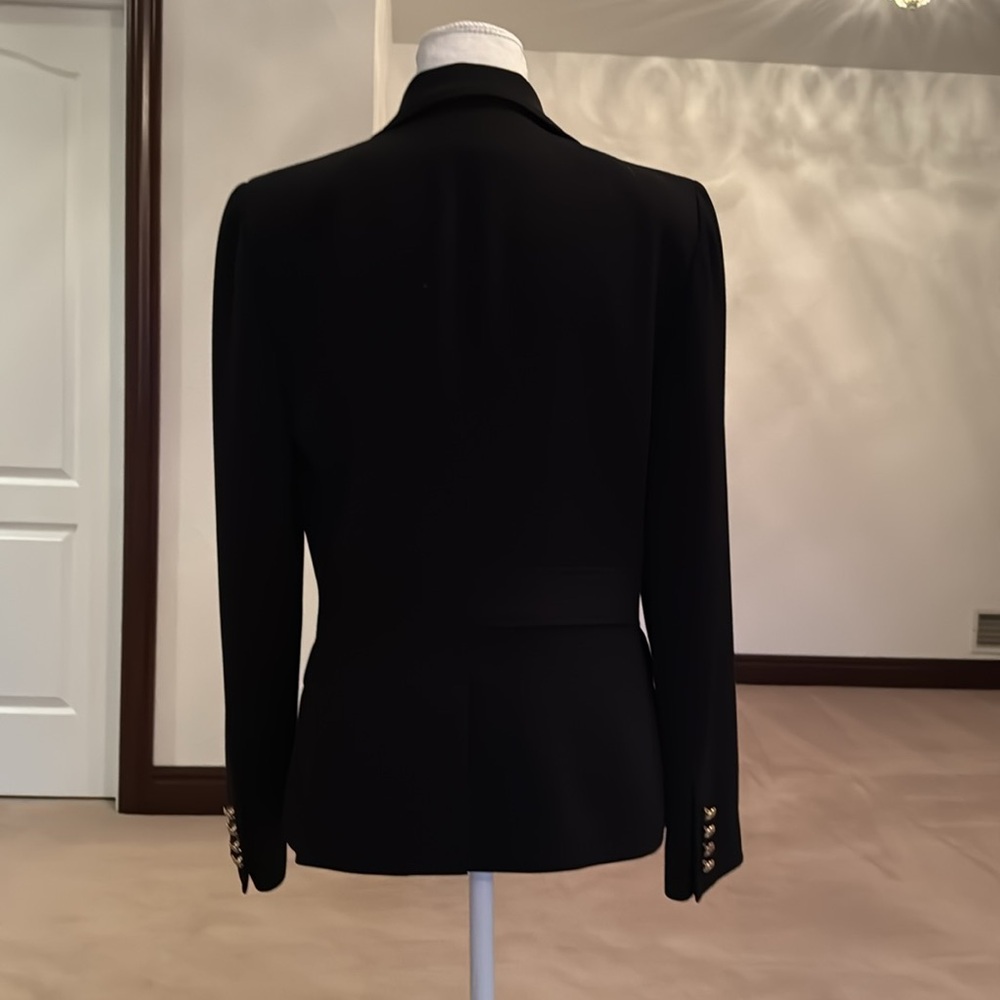 Black wool fitted blazer - Picture 2 of 6